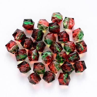 Two Tone Transparent Spray Painted Acrylic Beads