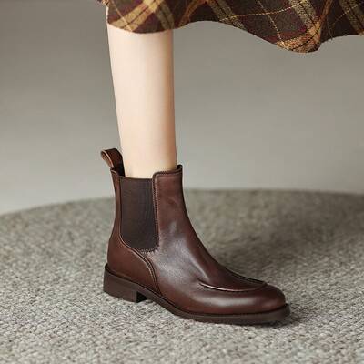 CHIKO Leilani Round Toe Block Heels Ankle Boots