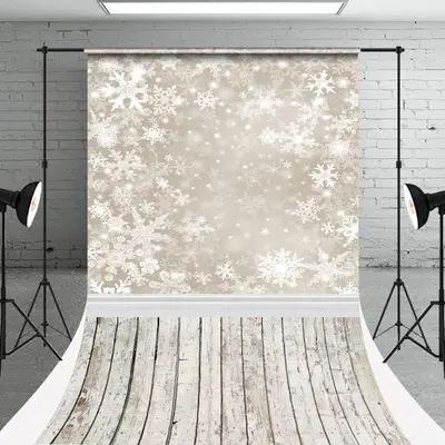 Snowflake Pattern Winter Photoshoot Sweep Backdrop - Aperturee