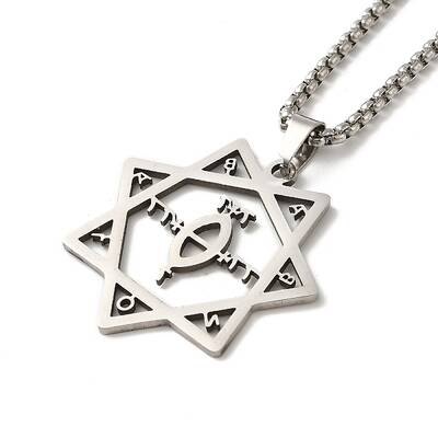 Non-Tarnish Heptagram Star Pendant Necklaces