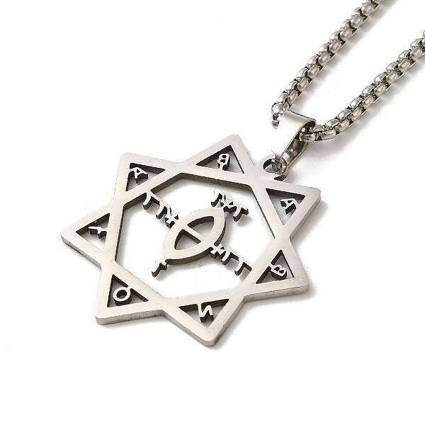 Non-Tarnish Heptagram Star Pendant Necklaces