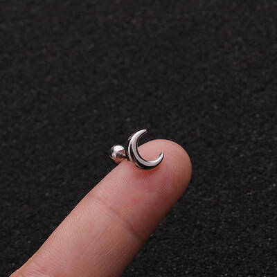 316L Surgical Stainless Steel Moon Cartilage Earrings