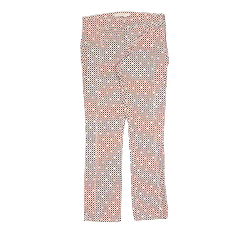 TORY BURCH Check Trousers Red Slim Skinny Womens W28 L28