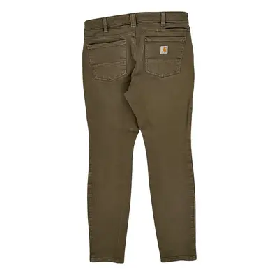 Carhartt Slim Fit Trousers - 31W UK 10 Brown Cotton Blend