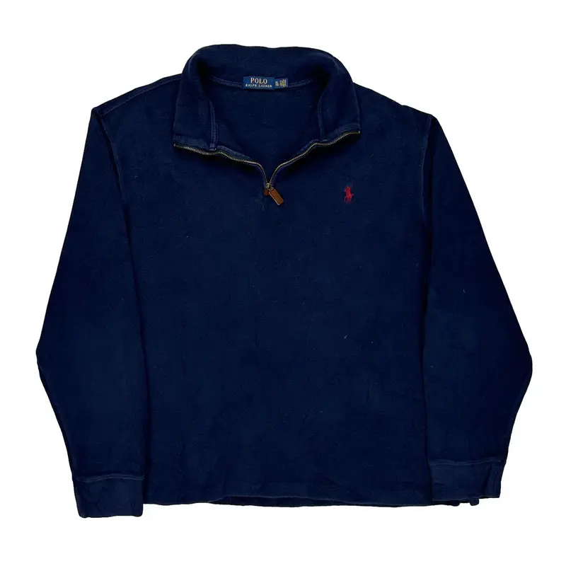 Polo By Ralph Lauren 1/4 Zip - XL Navy Cotton