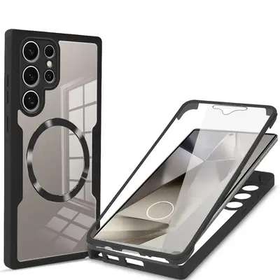 360 Full Body Phone Case with Ring, 1 Count Shockproof Phone Protective Cover, Phone Accessory for Samsung Galaxy Series, Ph...