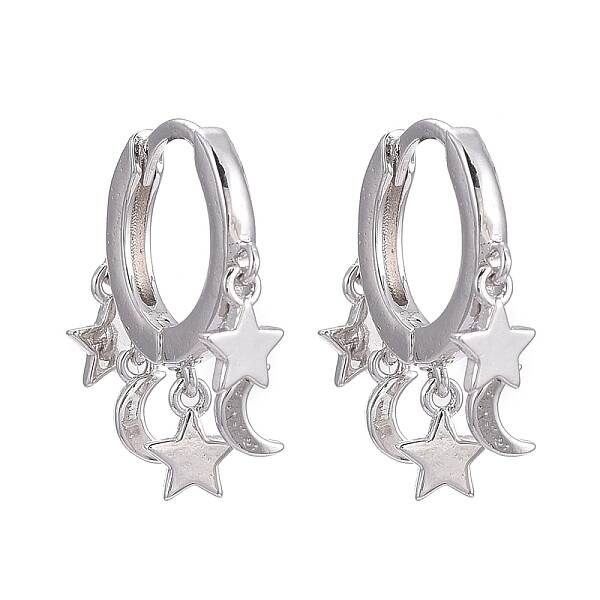 Brass Huggie Hoop Earrings
