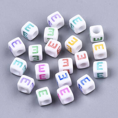 Opaque White Acrylic Beads