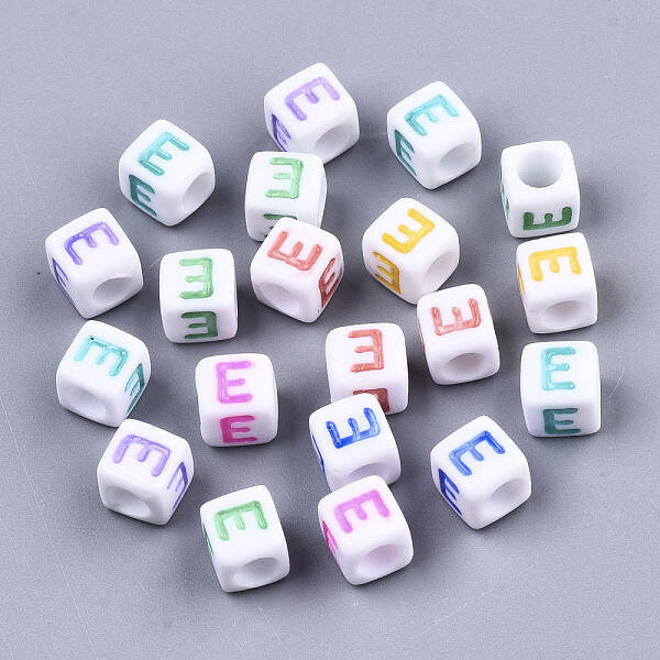 Opaque White Acrylic Beads