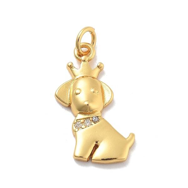 Brass Micro Pave Cubic Zirconia Pendants