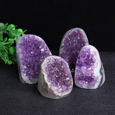 Natural Druzy Amethyst Ornament
