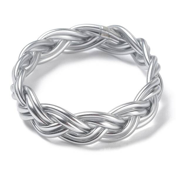Plastic Cord Braided Stretch Bracelets