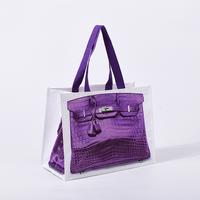 Laminated Hand-held Woven Bag PPplastic Waterproof Reusable Laminated Snake Skin Bag Customized Luggage Packaging and Storage...