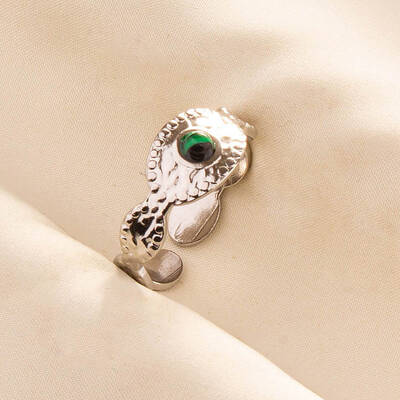 Geometric Stainless Steel Open Cuff Ring