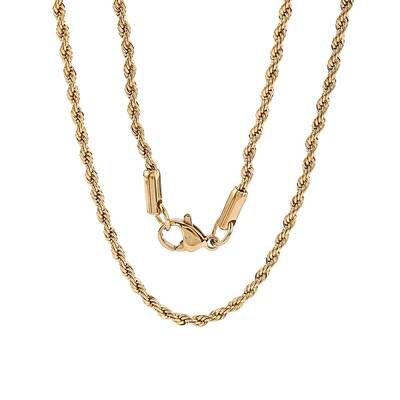 Trendy Men's 304 Stainless Steel Rope Chain Necklaces