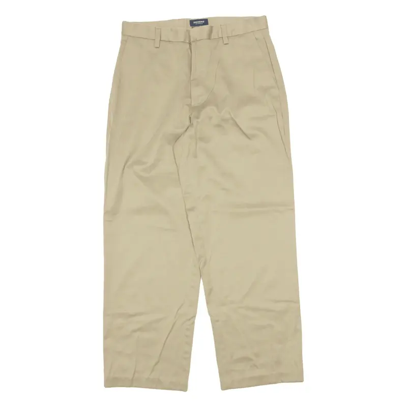 DOCKERS D3 Khaki Trousers Beige Classic Straight Mens W32 L29
