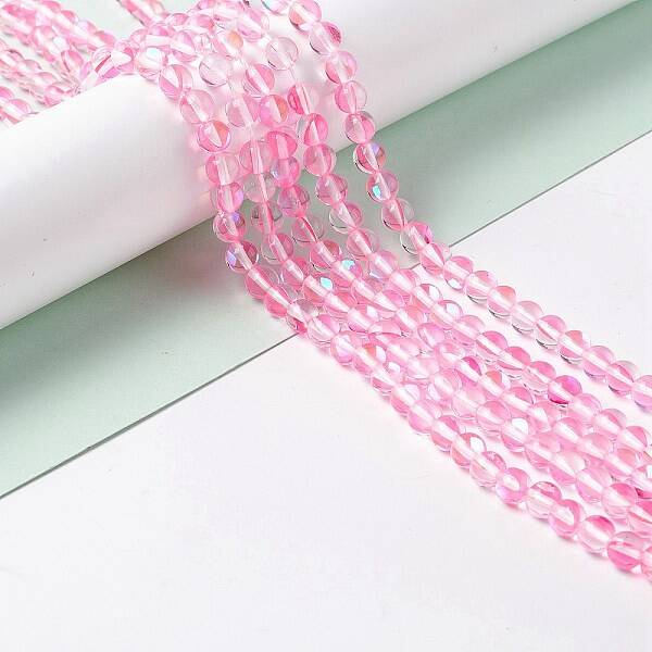 Synthetic Moonstone Beads Strands