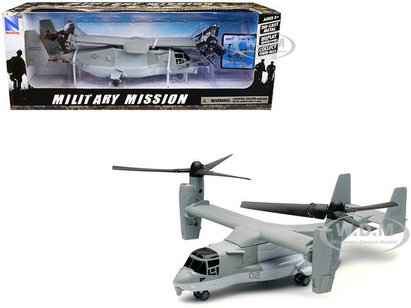 Bell Boeing V-22 Osprey Aircraft #02 Gray US Air Force Military Mission Series 1/72 Diecast Model by New Ray