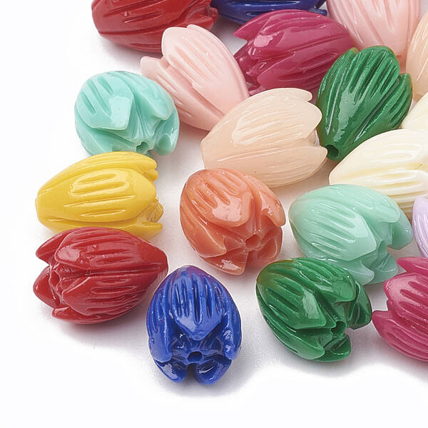 Dyed Synthetic Coral Beads