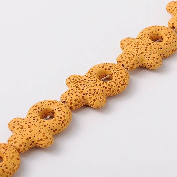 Synthetic Lava Rock Bead Strands