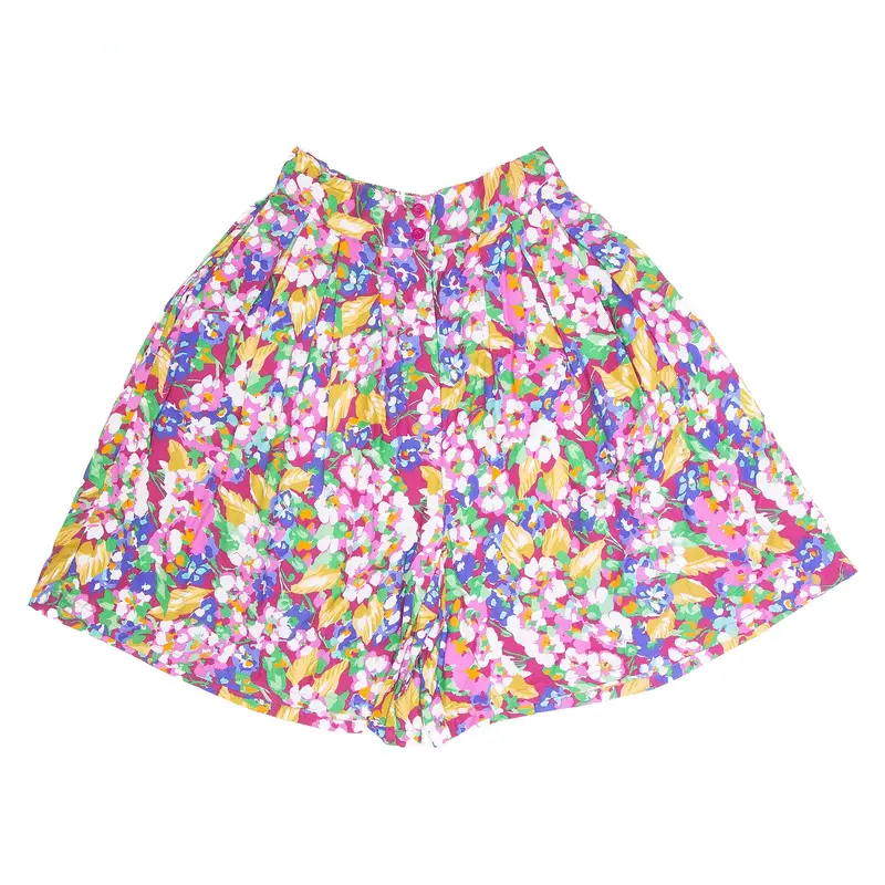 MADD STREET Purple 90s Relaxed Floral Casual Shorts Womens XXS W24