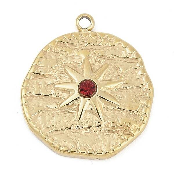 304 Stainless Steel Rhinestone Pendants
