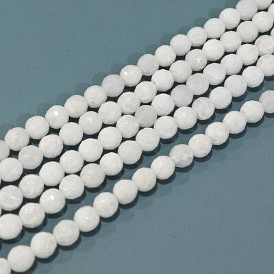 Natural White Jade Beads Strands