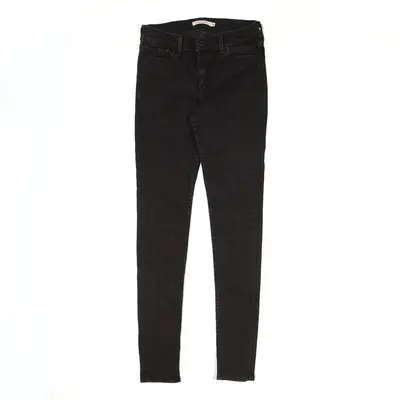 LEVI'S 710 Jeans Black Denim Slim Skinny Womens W24 L32