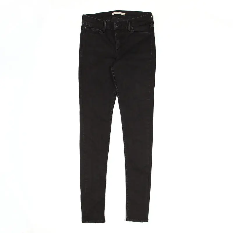 LEVI'S 710 Jeans Black Denim Slim Skinny Womens W24 L32