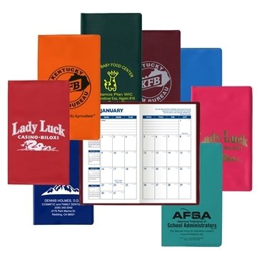 100 Customized Standard Vinyl Monthly Pocket Planner - 14 Month & ...