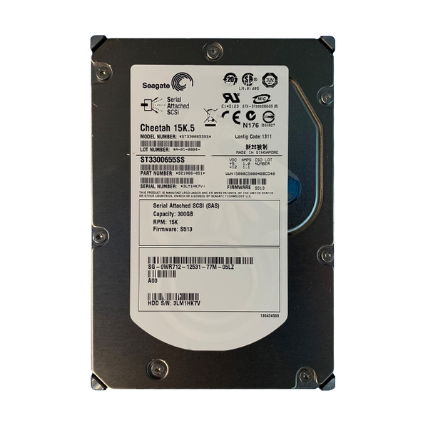 0WR712 Dell 300GB 3Gb/s SAS 15000 3.5-Inch Hard Drive