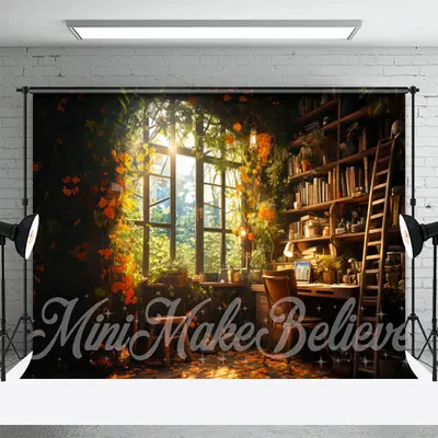 Sunlight Glass Window Study Floral Spring Backdrop - Aperturee