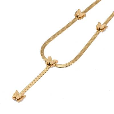 Ion Plating(IP) 304 Stainless Steel Snake Chain Necklaces