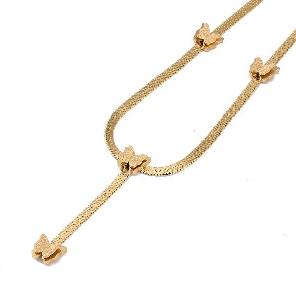 Ion Plating(IP) 304 Stainless Steel Snake Chain Necklaces