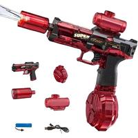 Electric Water Gun, 1 Set Large Capacity Automatic Spray Gun with LED Light, Outdoor Parent-child Activity Toy for Beach, Swi...