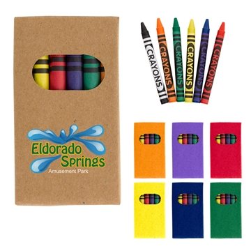 250 Custom 6-Piece Crayon Set - Multi Color