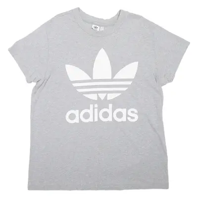 ADIDAS Womens T-Shirt Grey UK 16