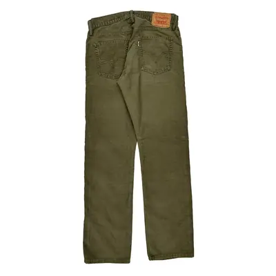 Slim Straight Levis Cord Trousers - 32? Waist Green Cotton
