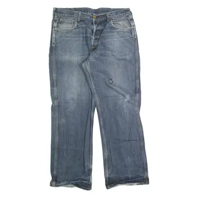 CARHARTT Staff Mens Jeans Blue Regular Straight Stone Wash W34 L32