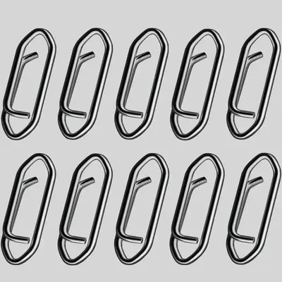 Stainless Steel Fishing Snap, 10pcs High Strength Fishing Snap, Saltwater Stainless Connector Snaps, Swivels Tackle, Power Fi...