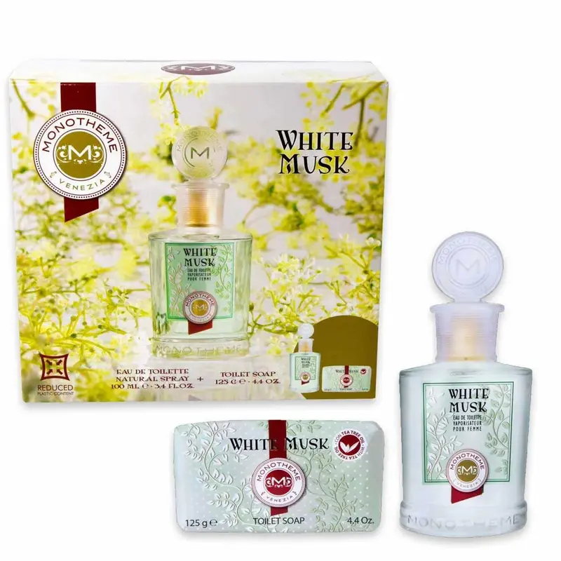 Monotheme White Musk Edtv 100Ml Pour Femme + Sapone Profumato Per Le Mani 125Gr