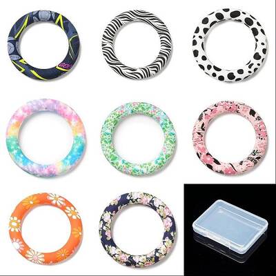 8Pcs 8 Colors Food Grade Eco-Friendly Silicone Pendants