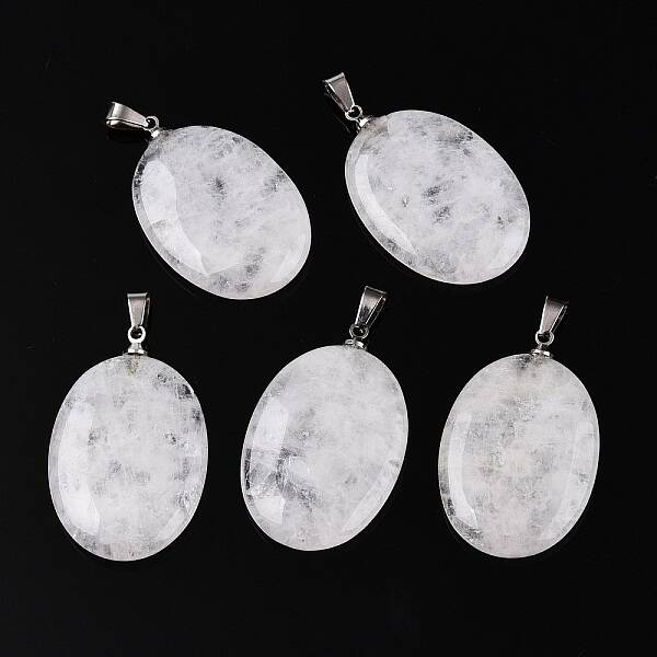 Natural Quartz Crystal Pendants