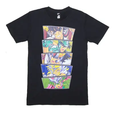 STAPLE AS COLOUR Action Cartoon Black Short Sleeve T-Shirt Mens S