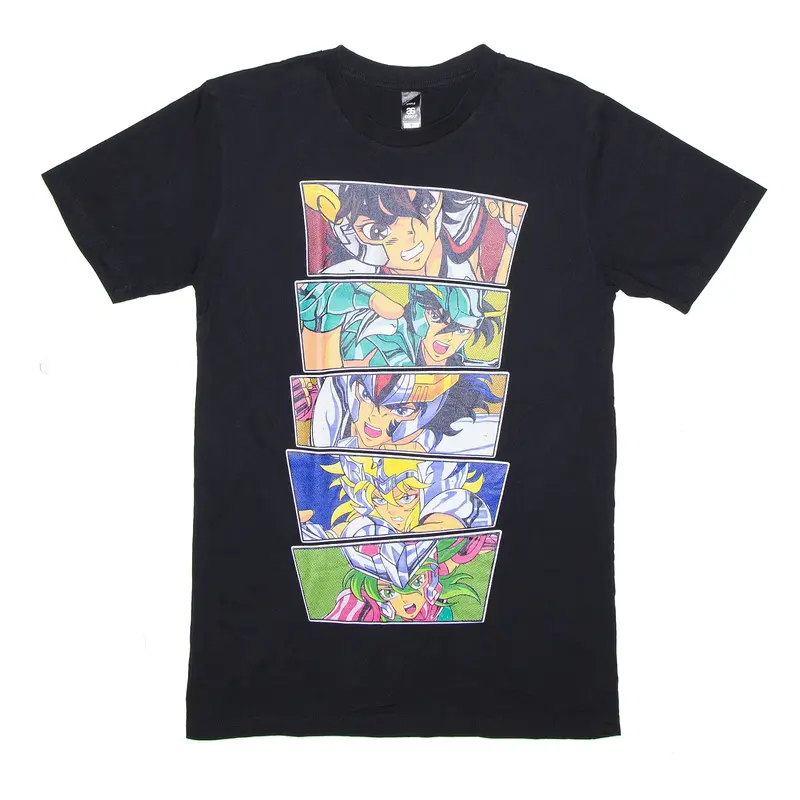 STAPLE AS COLOUR Action Cartoon Black Short Sleeve T-Shirt Mens S