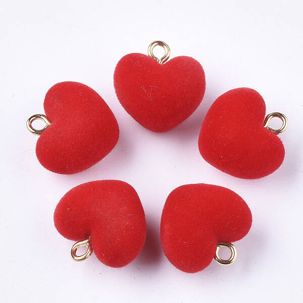 Flocky Acrylic Pendants