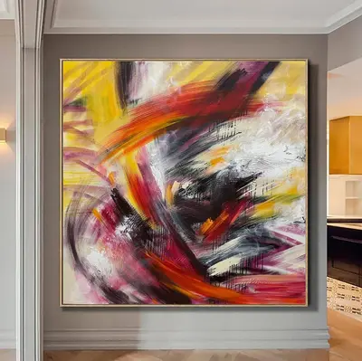 Large Abstract Colorful Paintings On Canvas Original Acrylic Oil Painting Modern Fine Art Contemporary Wall Art | MARVELOUS D...