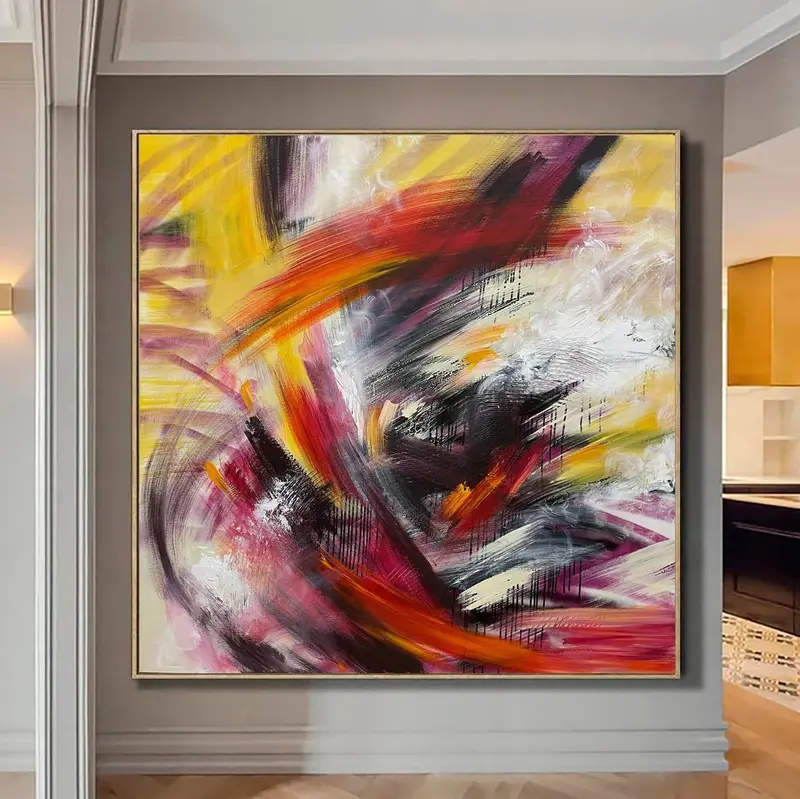 Large Abstract Colorful Paintings On Canvas Original Acrylic Oil Painting Modern Fine Art Contemporary Wall Art | MARVELOUS D...