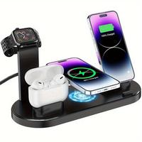15W Fast Charging Stand, Foldable Charging Station, Charging Stand for Samsung & iPhone 15 14 & Apple Watch & AirPods 3 2