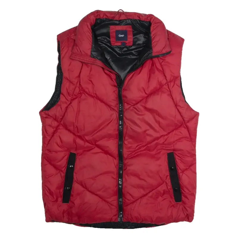 GAP Mens Gilet Red Nylon S